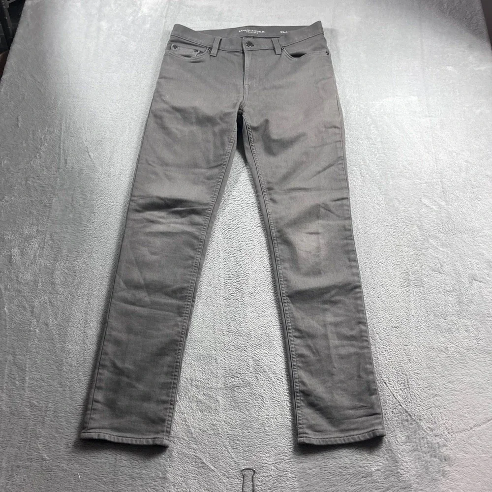 Banana Republic Traveler Slim Fit Pants Mens 29x30 Gray 5-Pocket Casual Chino